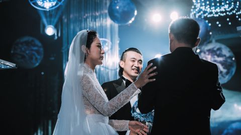 冷白蓝调婚礼