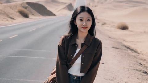 沙丘冷青荒漠